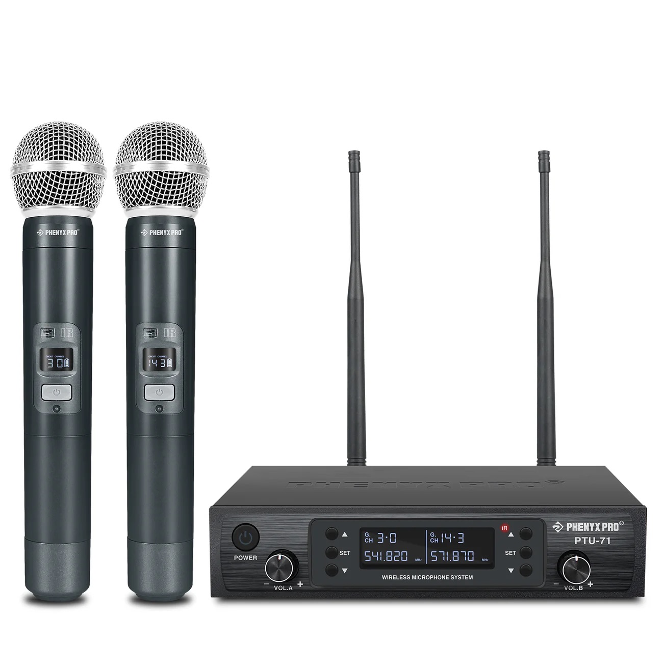 Phenyx Pro PTU-71-2H Handmikrofon Funk Swift Eventverleih